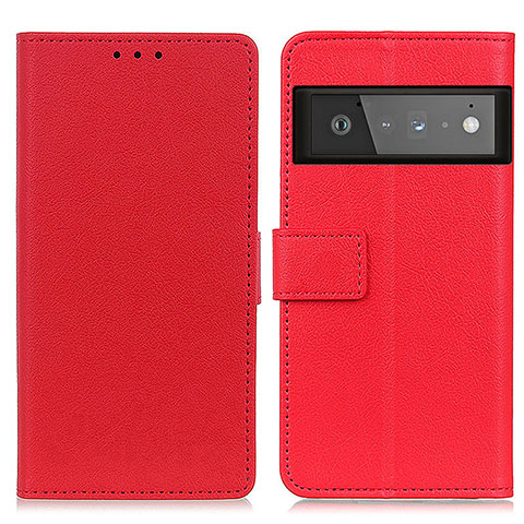 Coque Portefeuille Livre Cuir Etui Clapet M08L pour Google Pixel 6 Pro 5G Rouge