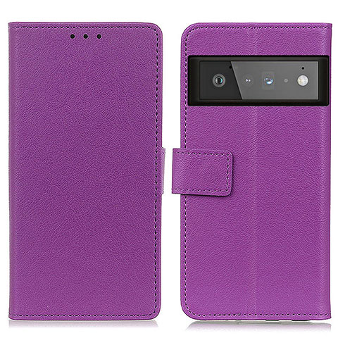 Coque Portefeuille Livre Cuir Etui Clapet M08L pour Google Pixel 6 Pro 5G Violet