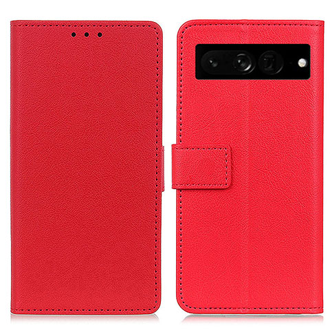 Coque Portefeuille Livre Cuir Etui Clapet M08L pour Google Pixel 7 Pro 5G Rouge