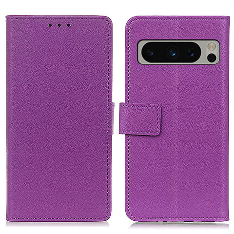 Coque Portefeuille Livre Cuir Etui Clapet M08L pour Google Pixel 8 Pro 5G Violet