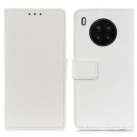 Coque Portefeuille Livre Cuir Etui Clapet M08L pour Huawei Honor 50 Lite Blanc