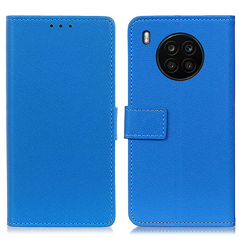 Coque Portefeuille Livre Cuir Etui Clapet M08L pour Huawei Honor 50 Lite Bleu