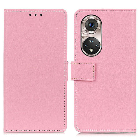 Coque Portefeuille Livre Cuir Etui Clapet M08L pour Huawei Honor 50 Pro 5G Rose