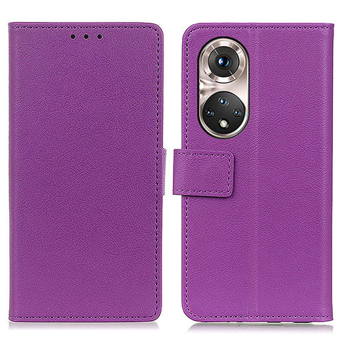 Coque Portefeuille Livre Cuir Etui Clapet M08L pour Huawei Honor 50 Pro 5G Violet