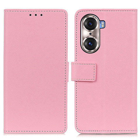 Coque Portefeuille Livre Cuir Etui Clapet M08L pour Huawei Honor 60 5G Rose