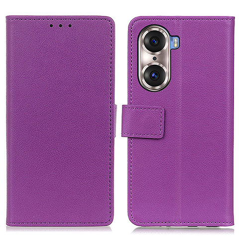 Coque Portefeuille Livre Cuir Etui Clapet M08L pour Huawei Honor 60 Pro 5G Violet