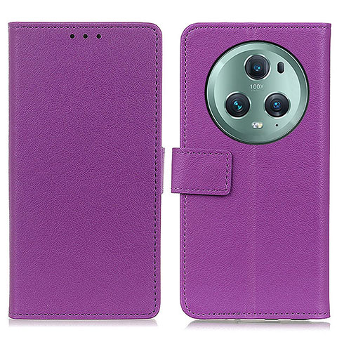 Coque Portefeuille Livre Cuir Etui Clapet M08L pour Huawei Honor Magic5 Pro 5G Violet