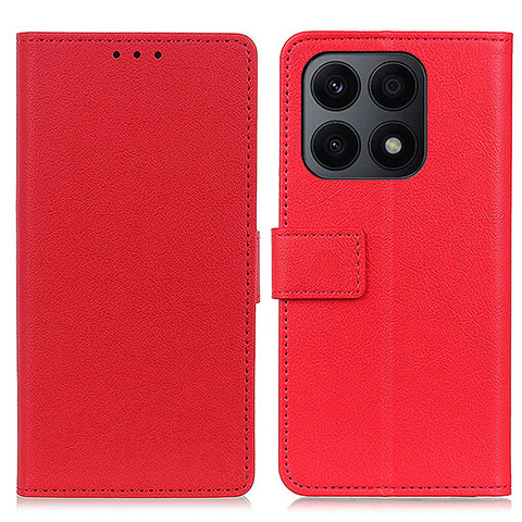 Coque Portefeuille Livre Cuir Etui Clapet M08L pour Huawei Honor X8a 4G Rouge