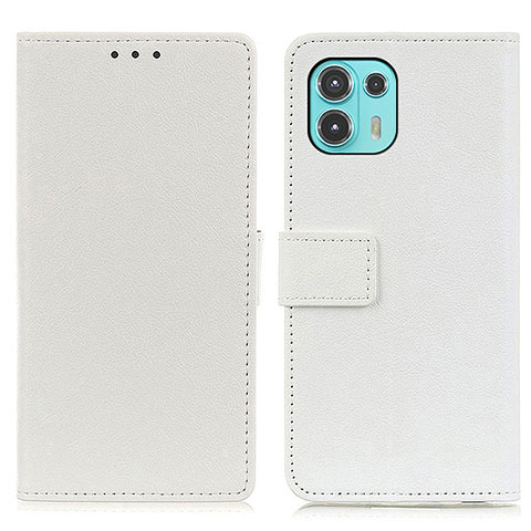 Coque Portefeuille Livre Cuir Etui Clapet M08L pour Motorola Moto Edge 20 Lite 5G Blanc