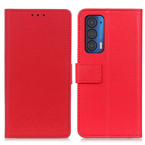 Coque Portefeuille Livre Cuir Etui Clapet M08L pour Motorola Moto Edge (2021) 5G Rouge