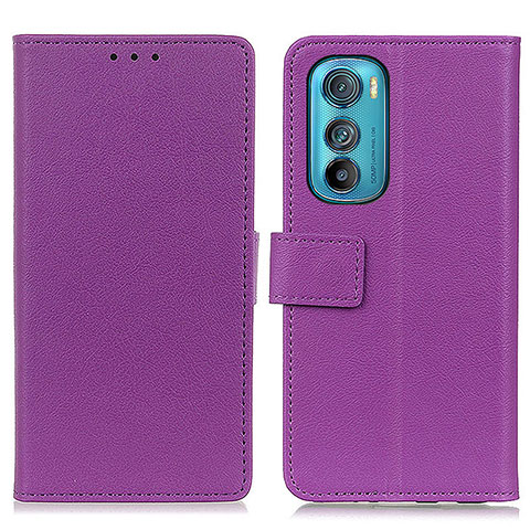 Coque Portefeuille Livre Cuir Etui Clapet M08L pour Motorola Moto Edge 30 5G Violet