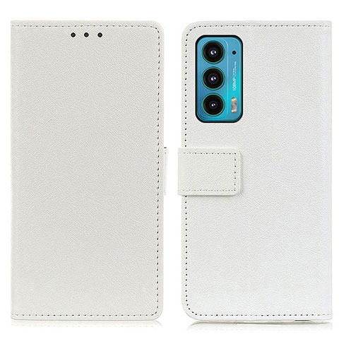 Coque Portefeuille Livre Cuir Etui Clapet M08L pour Motorola Moto Edge Lite 5G Blanc