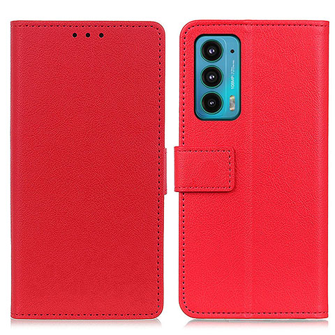 Coque Portefeuille Livre Cuir Etui Clapet M08L pour Motorola Moto Edge Lite 5G Rouge