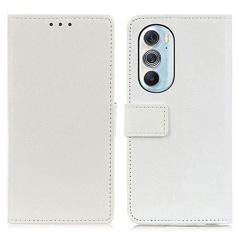 Coque Portefeuille Livre Cuir Etui Clapet M08L pour Motorola Moto Edge X30 5G Blanc