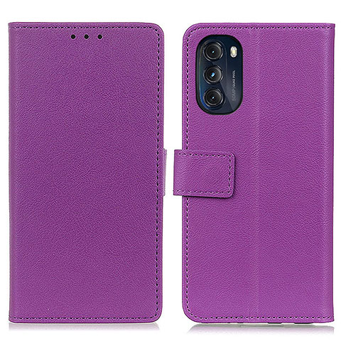 Coque Portefeuille Livre Cuir Etui Clapet M08L pour Motorola Moto G 5G (2022) Violet