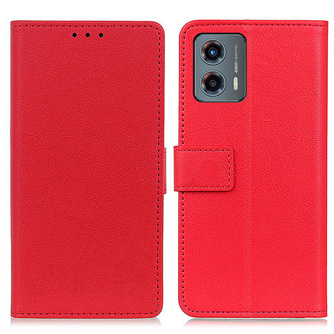 Coque Portefeuille Livre Cuir Etui Clapet M08L pour Motorola Moto G 5G (2023) Rouge