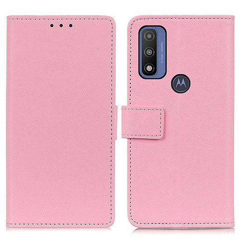 Coque Portefeuille Livre Cuir Etui Clapet M08L pour Motorola Moto G Pure Rose