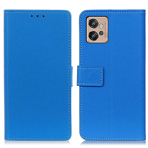 Coque Portefeuille Livre Cuir Etui Clapet M08L pour Motorola Moto G32 Bleu