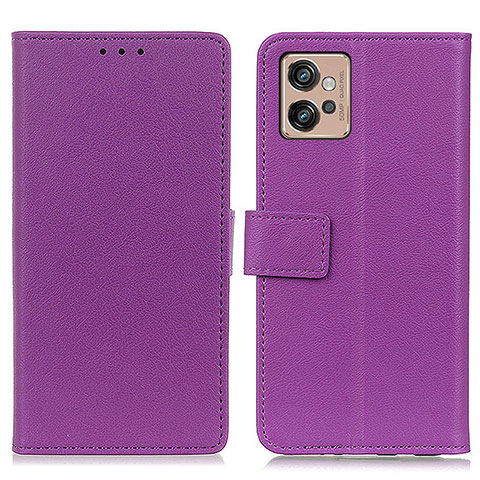 Coque Portefeuille Livre Cuir Etui Clapet M08L pour Motorola Moto G32 Violet