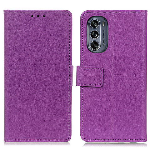 Coque Portefeuille Livre Cuir Etui Clapet M08L pour Motorola Moto G62 5G Violet