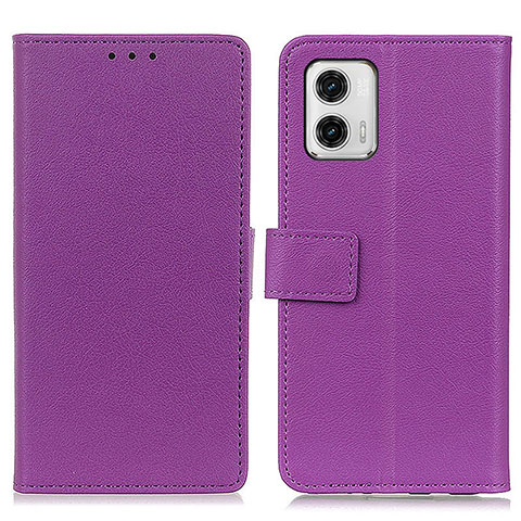 Coque Portefeuille Livre Cuir Etui Clapet M08L pour Motorola Moto G73 5G Violet