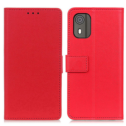 Coque Portefeuille Livre Cuir Etui Clapet M08L pour Nokia C02 Rouge