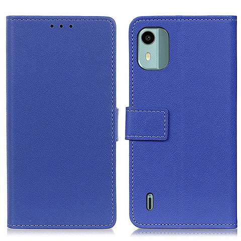 Coque Portefeuille Livre Cuir Etui Clapet M08L pour Nokia C12 Pro Bleu