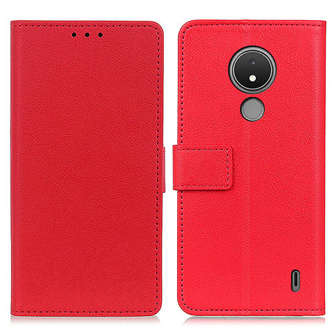 Coque Portefeuille Livre Cuir Etui Clapet M08L pour Nokia C21 Rouge