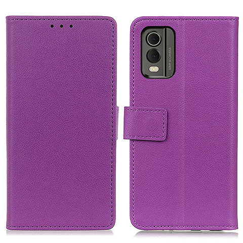 Coque Portefeuille Livre Cuir Etui Clapet M08L pour Nokia C210 Violet