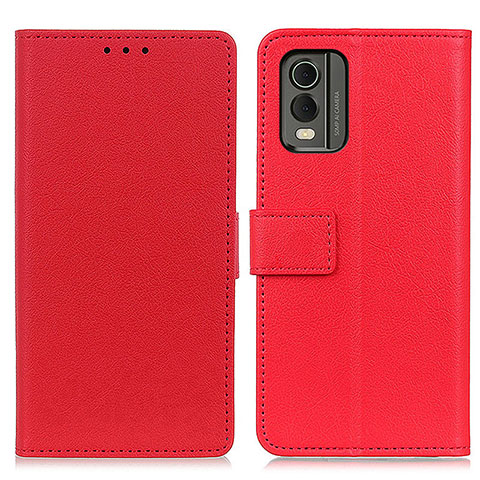 Coque Portefeuille Livre Cuir Etui Clapet M08L pour Nokia C32 Rouge