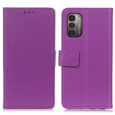 Coque Portefeuille Livre Cuir Etui Clapet M08L pour Nokia G11 Violet