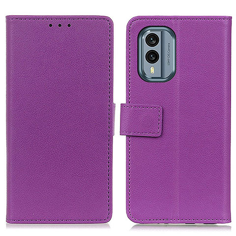 Coque Portefeuille Livre Cuir Etui Clapet M08L pour Nokia X30 5G Violet