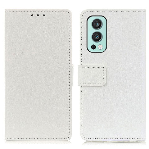 Coque Portefeuille Livre Cuir Etui Clapet M08L pour OnePlus Nord 2 5G Blanc