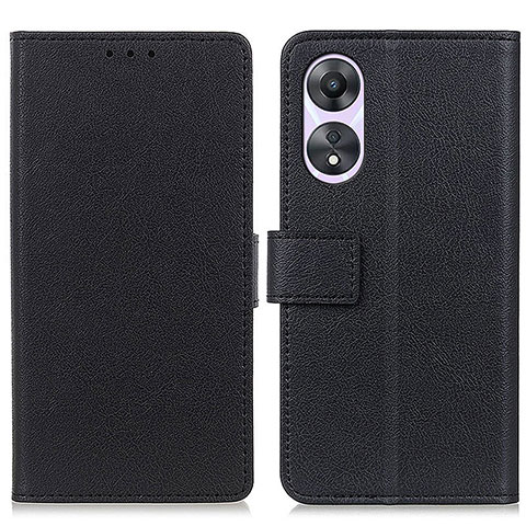 Coque Portefeuille Livre Cuir Etui Clapet M08L pour Oppo A38 Noir