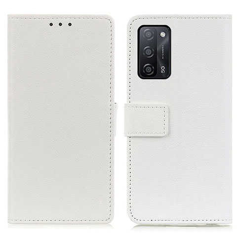 Coque Portefeuille Livre Cuir Etui Clapet M08L pour Oppo A53s 5G Blanc