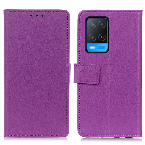 Coque Portefeuille Livre Cuir Etui Clapet M08L pour Oppo A54 4G Violet