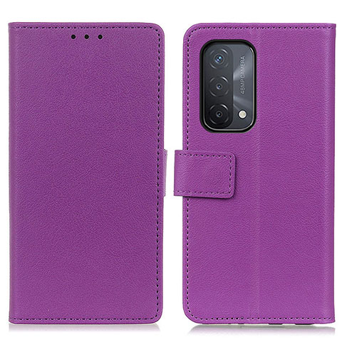 Coque Portefeuille Livre Cuir Etui Clapet M08L pour Oppo A54 5G Violet