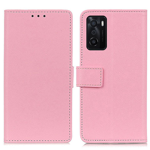 Coque Portefeuille Livre Cuir Etui Clapet M08L pour Oppo A55S 5G Rose