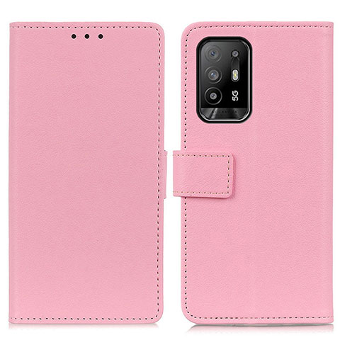 Coque Portefeuille Livre Cuir Etui Clapet M08L pour Oppo A95 5G Rose