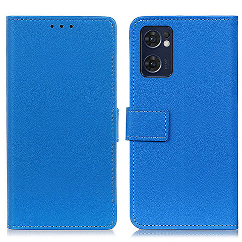 Coque Portefeuille Livre Cuir Etui Clapet M08L pour Oppo Find X5 Lite 5G Bleu