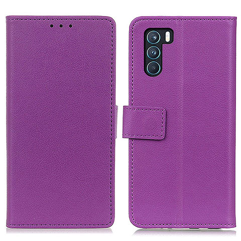 Coque Portefeuille Livre Cuir Etui Clapet M08L pour Oppo K9 Pro 5G Violet