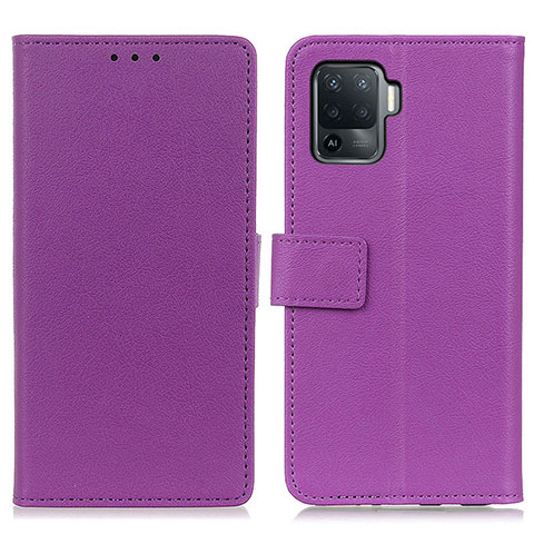 Coque Portefeuille Livre Cuir Etui Clapet M08L pour Oppo Reno5 Lite Violet