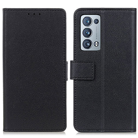 Coque Portefeuille Livre Cuir Etui Clapet M08L pour Oppo Reno6 Pro 5G Noir