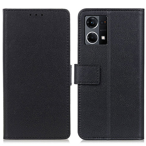 Coque Portefeuille Livre Cuir Etui Clapet M08L pour Oppo Reno7 4G Noir