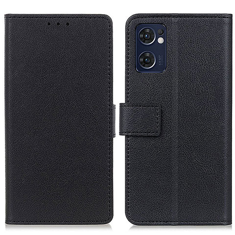 Coque Portefeuille Livre Cuir Etui Clapet M08L pour Oppo Reno7 5G Noir