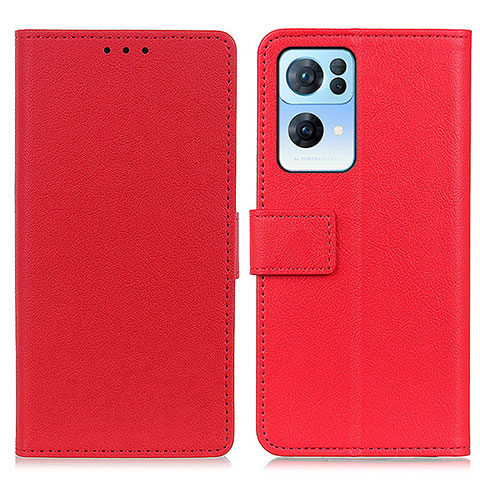 Coque Portefeuille Livre Cuir Etui Clapet M08L pour Oppo Reno7 Pro 5G Rouge