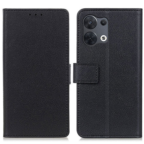 Coque Portefeuille Livre Cuir Etui Clapet M08L pour Oppo Reno8 5G Noir