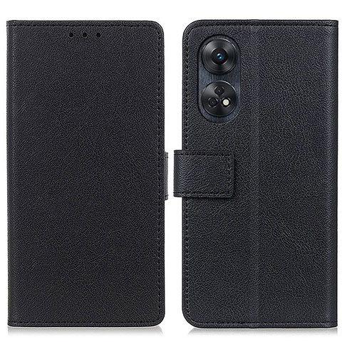 Coque Portefeuille Livre Cuir Etui Clapet M08L pour Oppo Reno8 T 4G Noir