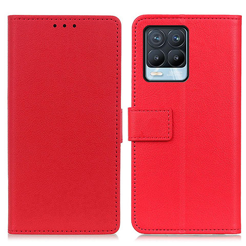 Coque Portefeuille Livre Cuir Etui Clapet M08L pour Realme 8 4G Rouge