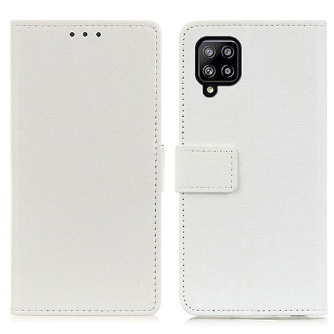 Coque Portefeuille Livre Cuir Etui Clapet M08L pour Samsung Galaxy A22 4G Blanc